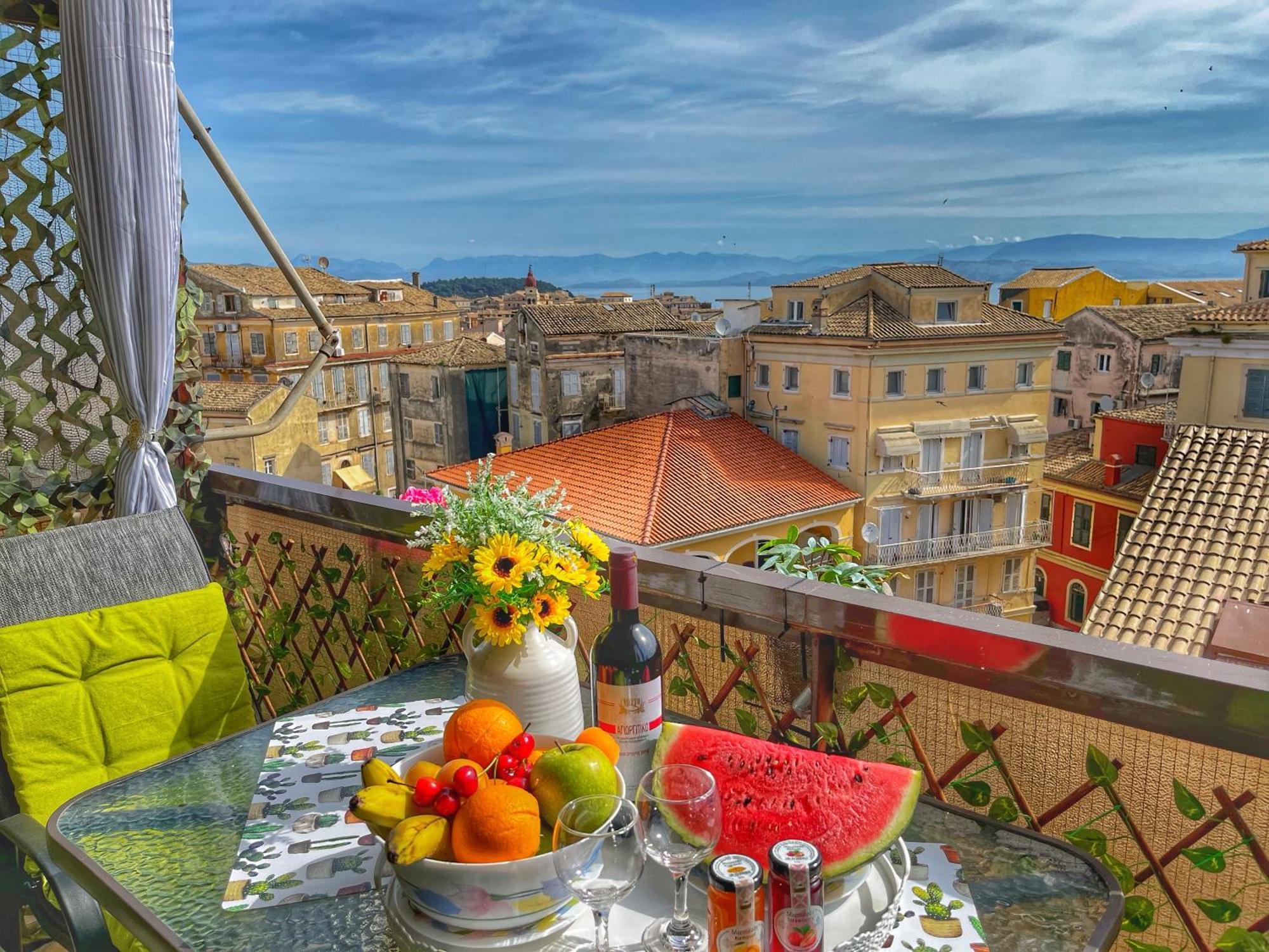 Corfu Panoramic View All The City Ngoại thất bức ảnh